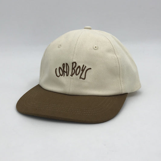 Cord Boys Brown/Off-White Cotton Cap