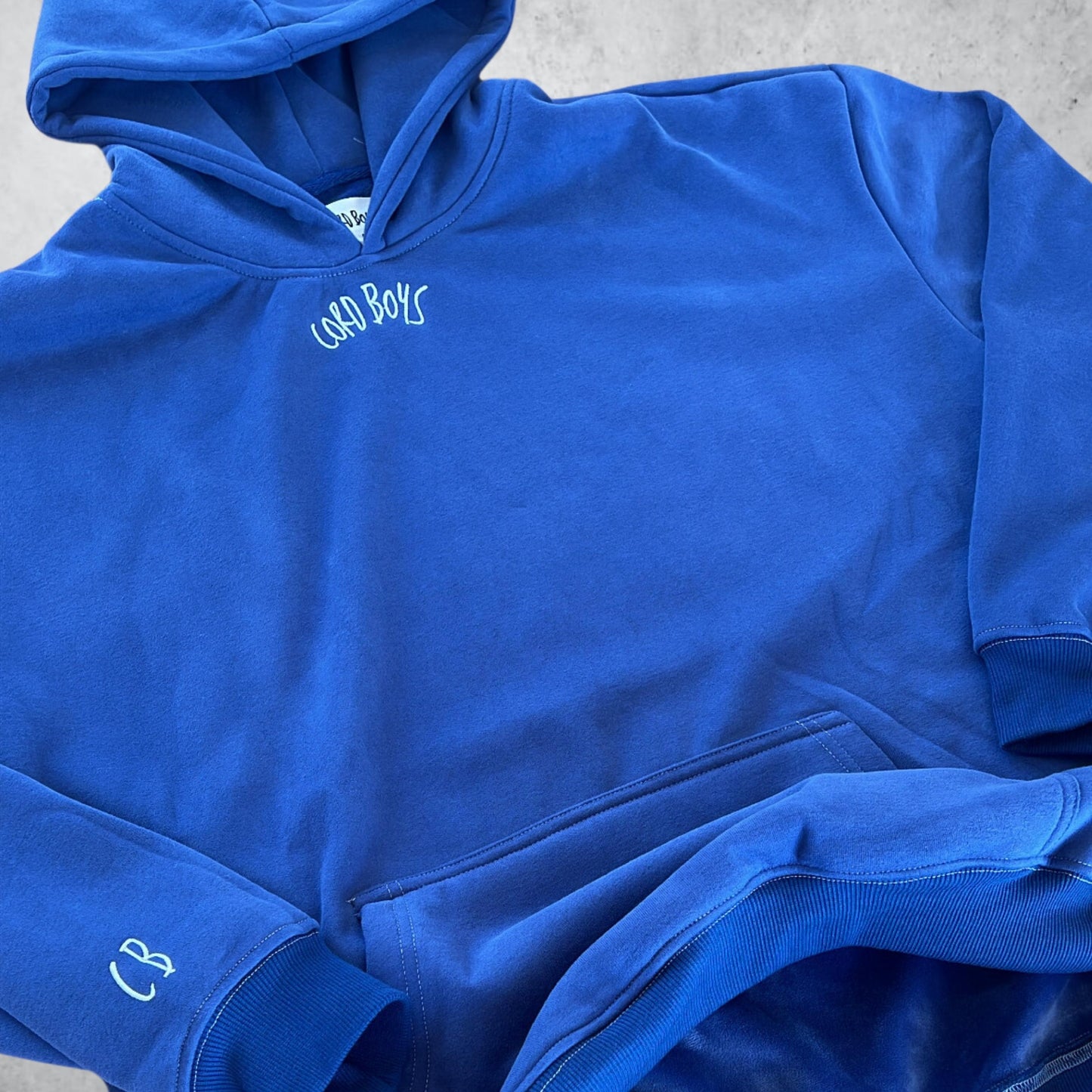 Cord Boys Blue Heavyweight Hoodie